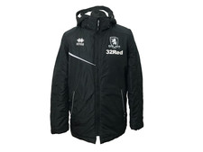 Middlesbrough Football Jacket Size M Player IssueBench Coat Black Errea RRP £100