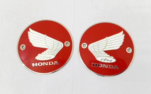 Honda tank badges red - red, (pair)