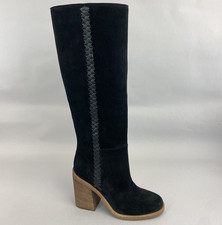 UGG Maeva Black Suede Tall Keen High Pull On Bootie Women's Boots Size UK3