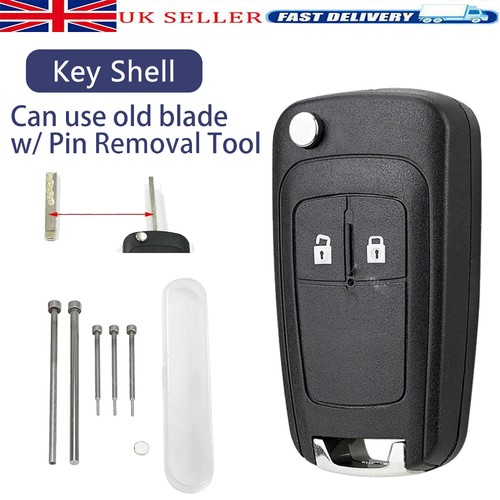 Flip remote key fob - key,