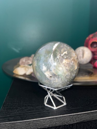 Beautiful polished moss agate - moss,