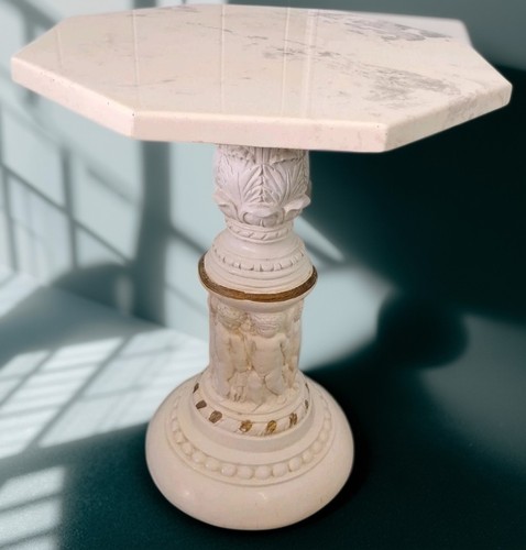 Baroque faux marble octagon - marble,