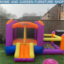 Inflatable Bounce Castle with Slide Pool & Blower 3 x 2.8 x 1.7m Kids Trampoline