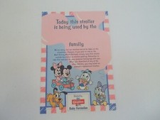 VTG NOS Lot of 6 WALT DISNEY WORLD Baby Stroller Rental Tag Sign Mickey Minnie