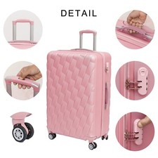 Medium Hard Shell Suitcase 4 Spinner Wheels Trolley Checked Luggage Suitcase 24"