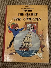 SECRET OF THE UNICORN Methuen 1959 1st Edition HB Rare Vintage Tintin book Herge