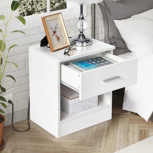 Compact white bedside - compact,