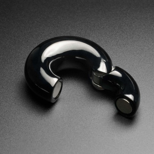 Black pvd magnetic circle ear - pvd,