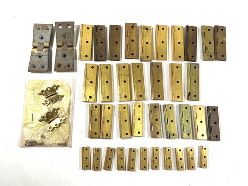 Vintage brass hinges - brass,