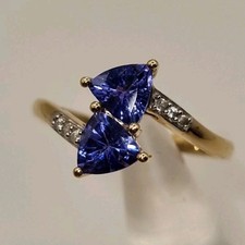 AAA Tanzanite And Diamond Ring