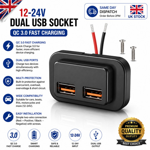 12v 24v dual - dual, qc