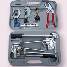 Professional Copper Pipe Bender & Flaring Tool Kit Set with Tube Cutter and Case