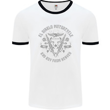 El Diablo Motorcycle Motorbike Biker Mens Ringer T-Shirt