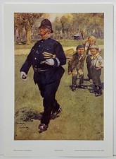 END OF PLAY, by Lawson Wood, reproduction print