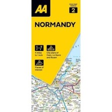 Road Map Normandy AA Touring Map France 02 AA Road Map France Series 02 Folde...