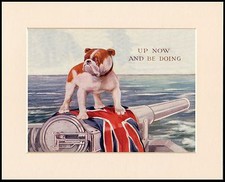 ENGLISH BULLDOG ON NAVY GUN