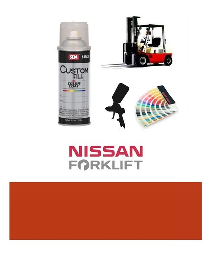 Nissan forklift truck red - forklift,