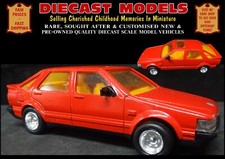 RED SAAB 9000 i CS 1985-1997; RARE LARGE 1/37 SCALE DIECAST COLLECTORS MODEL CAR