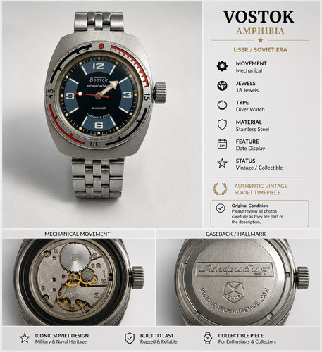Vintage vostok amphibia ussr - vostok,