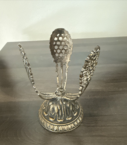 Vintage brass sphere stand - brass, 3