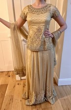 Lehenga Choli Gold 3-Piece Set