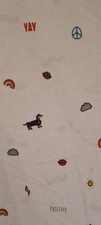 White with Sausage Dogs Double Duvet Cover. Exc Cond 