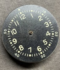 Genuine Waltham 6/0 '42 US Military Movement & Black Dial. Spares Repair