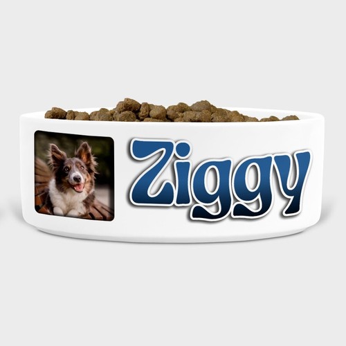 Personalised dog bowl with - dog,