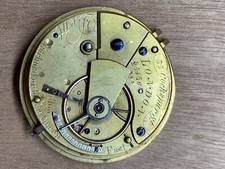 Antique Dent London Fusee Pocket Watch movement, Spares Repair working