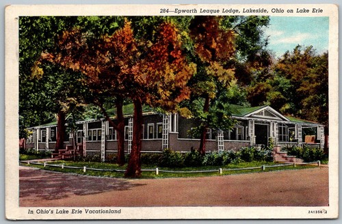 Lakeside ohio 1945 postcard - ohio,