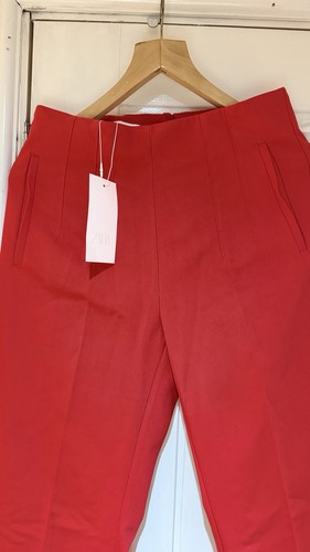 Zara women red high waist - zara,