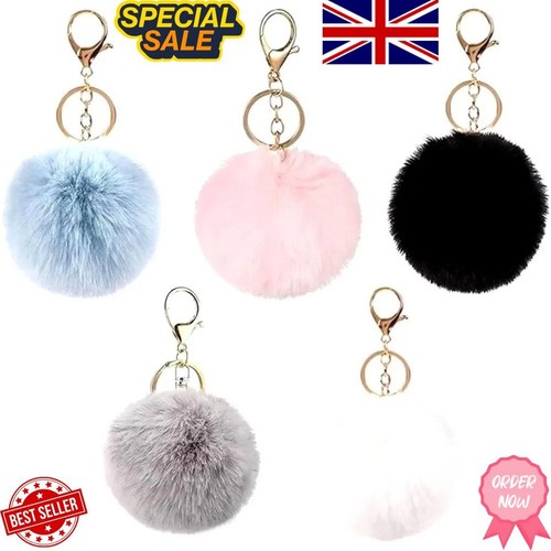 Keyring soft faux fluffy - faux,