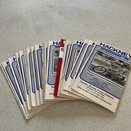 Hackney speedway programmes - ,