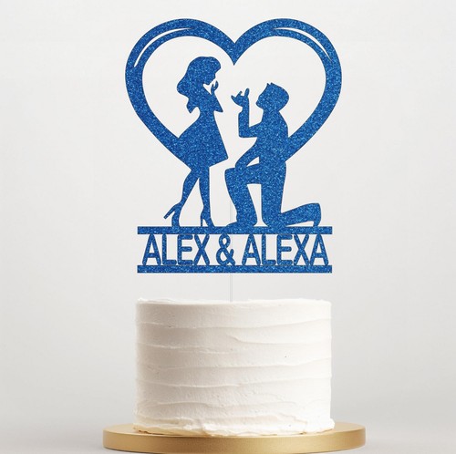 Proposal cake topper - proposal,