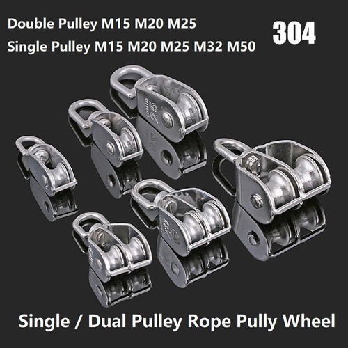 Stainless steel single pulley - stainless,