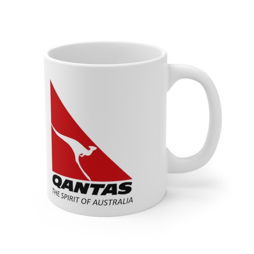 Qantas airlines coffee mug - qantas,