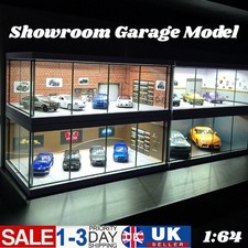  Diorama 1:64 LED Illuminated Car Showroom Display Case for Model Car Collection