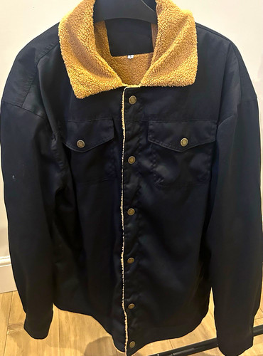 Men black trucker jacket - men’s,