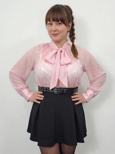 Sheer pink raglan - sheer,