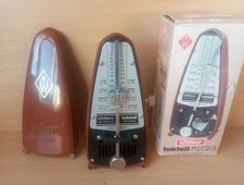 Wittner Taktell Piccolo Metronome Vintage Mahogany Brown Germany 6-inch Working