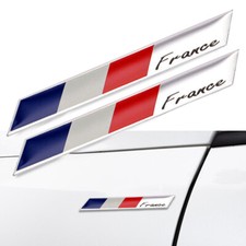 2x Aluminum French France Flag