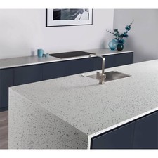 2x Mirneva ice blue kitchen worktops. 305x60x2.5cm