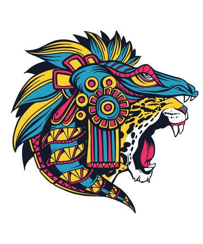 Huichol jaguar art - huichol,