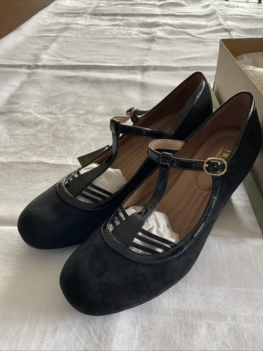 Hotter ladies suede patent - hotter,
