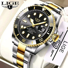 LIGE Mens Diver Wristwatch