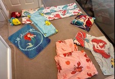 Disney Princess Ariel bedroom bundle curtains bedding mat pillow teddies throw