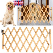 Wooden Baby-Safety Fence Extendable Pet Dog Barrier Gate Stairs & Doors Guard UK