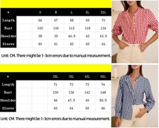 Ladies Casual Loose Check Tops