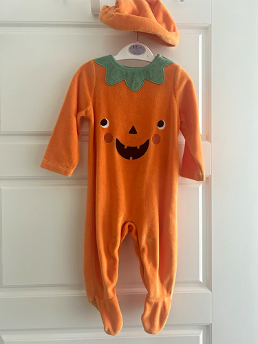 Halloween pumpkin velour - tu,