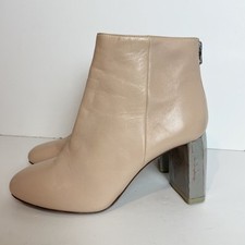 Acne Studios Pink Claudine Leather Marbled Heel Ankle Boots UK 3